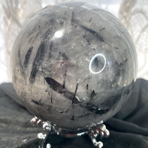 Beautiful Tourmaline Quartz Sphere